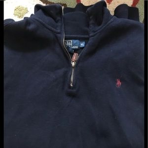 Polo 1/4 zip pullover Navy - XL